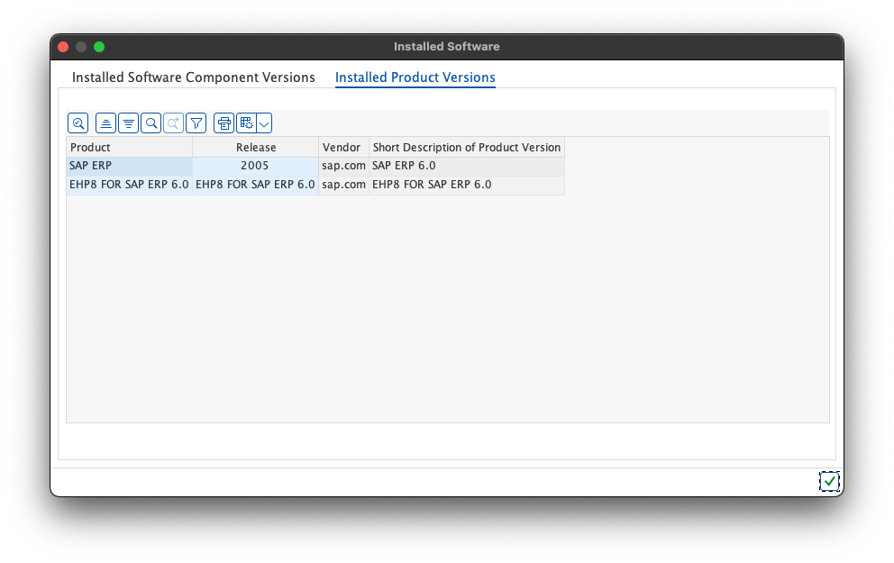 SAP ECC 6.0 Installed Software