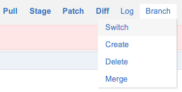 abapGit switch branch